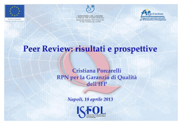 Porcarelli _Peer Review. Risultati e prospettive