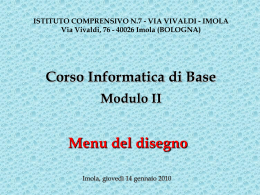 Lezione del 14/01/2010 - Utilizzare la barra del disegno in MS Word