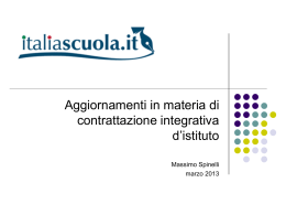 L`Intesa del 30 gennaio 2013