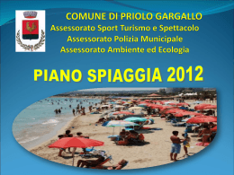 piano spiaggia 2012 - Comune di Priolo Gargallo