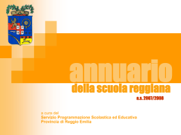 della scuola reggiana - Provincia di Reggio Emilia