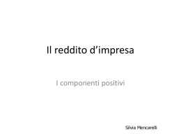 Il reddito d`impresa