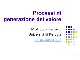 La generazione del valore economico