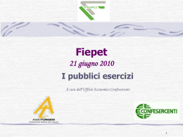 Dati statistici Ufficio Economico Confesercenti