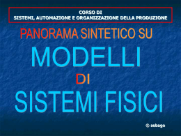 corso di sistemi, automazione e organizzazione della produzione