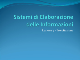 Lezione7 Esercitazione