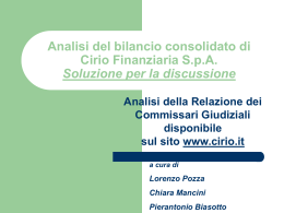 obiettivi dell`analisi