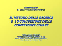 Materiali per l`Educazione alla Ricerca