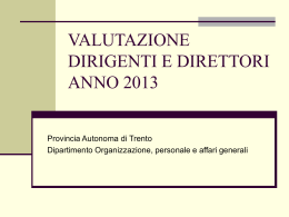 valutazione dirigenti e direttori anno 2013