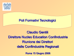 Slide POLI FORMATIVI TECNOLOGICI