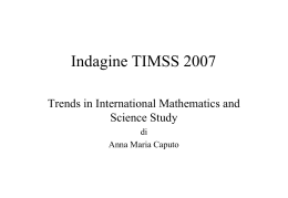 Presentazione del TIMSS 2007