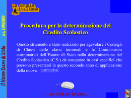 Il credito scolastico - GB Carducci