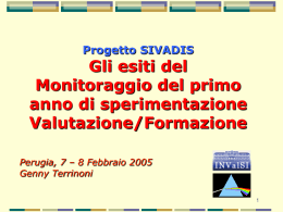 I&deg; Anno: Sintesi dei Risultati - Ufficio Scolastico Regionale per l`Umbria