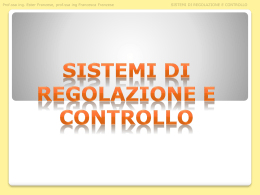 Sistemi di regolazione e controllo