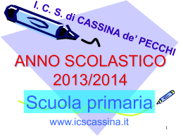 ANNO SCOLASTICO 2005/2006 - Istituto Comprensivo Cassina De