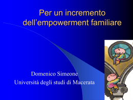 Empowerment familiare - Università degli Studi di Macerata