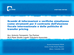 &ldquo;L`attivit&agrave; accertativa all`estero&rdquo;. - Centro di Diritto Penale Tributario