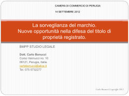 La sorveglianza del marchio - Bonucci