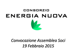 Presentazione assemblea - Consorzio Energia Nuova