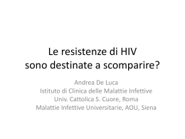 Le resistenze di HIV sono destinate a scomparire?