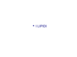 I Lipidi