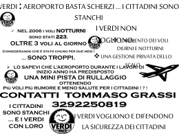 VERDI : AEROPORTO BASTA SCHERZI &hellip; I CITTADINI SONO