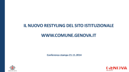 IL NUOVO RESTYLING DEL SITO ISTITUZIONALE WWW.COMUNE