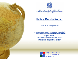 Italia e Mondo Nuovo - Ministero degli Affari Esteri