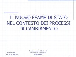 IL NUOVO ESAME DI STATO NEL CONTESTO DEI