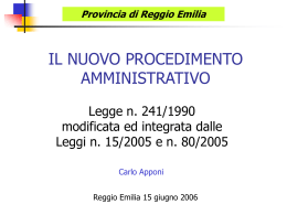 IL NUOVO PROCEDIMENTO AMMINISTRATIVO - SUAP