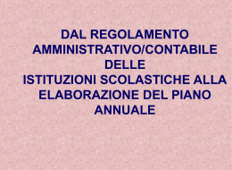 IL NUOVO PROGRAMMA ANNUALE