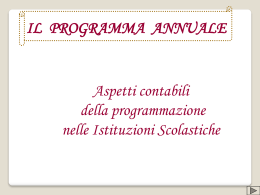 il Programma Annuale