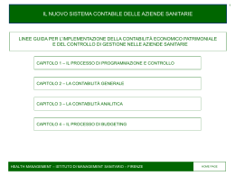 Il nuovo sistema contabile delle aziende sanitarie