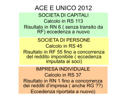 Patrimonio netto contabile di partenza