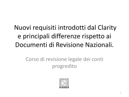 Lezione 4 Nuovi requisiti introdotti ISA Clarity_22-03