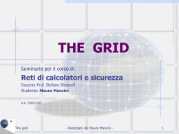 nuovo THE GRID - Dipartimento di Matematica e Informatica