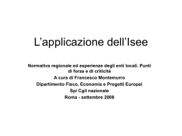 Normativa regionale ed esperienze degli Enti Locali