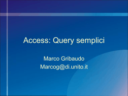 Access: Query semplici