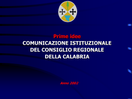 Prime idee - Consiglio regionale della Calabria