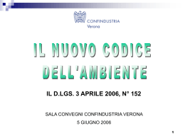 Il nuovo codice dell`ambiente