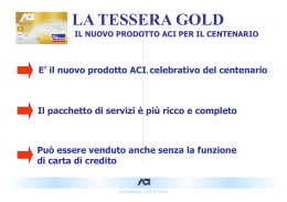 la tessera gold - Csai