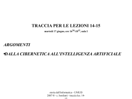 Lezioni 14-15 - Nucleo di Ricerca in Didattica dell`Informatica
