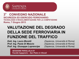 Valutazione del degrado del corpo stradale in funzione - Dits-roma