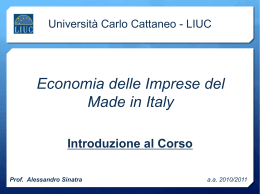 Economia delle Imprese del Made in Italy - My LIUC
