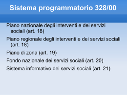 Slide Piani di Zona - Ordine degli Assistenti Sociali del Veneto
