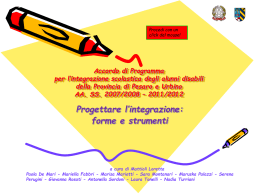 Accordo di Programma per l`integrazione scolastica degli alunni