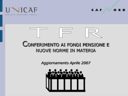 TFR aggiornamento aprile 2007