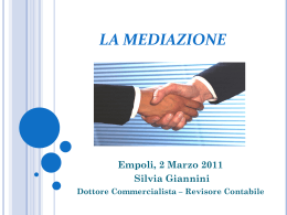 Mediazione: slides su normativa