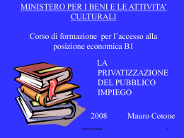 La privatizzazione del Pubblico Impiego (file formato ppt)