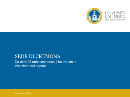 Diapositiva 1 - diocesi di Cremona